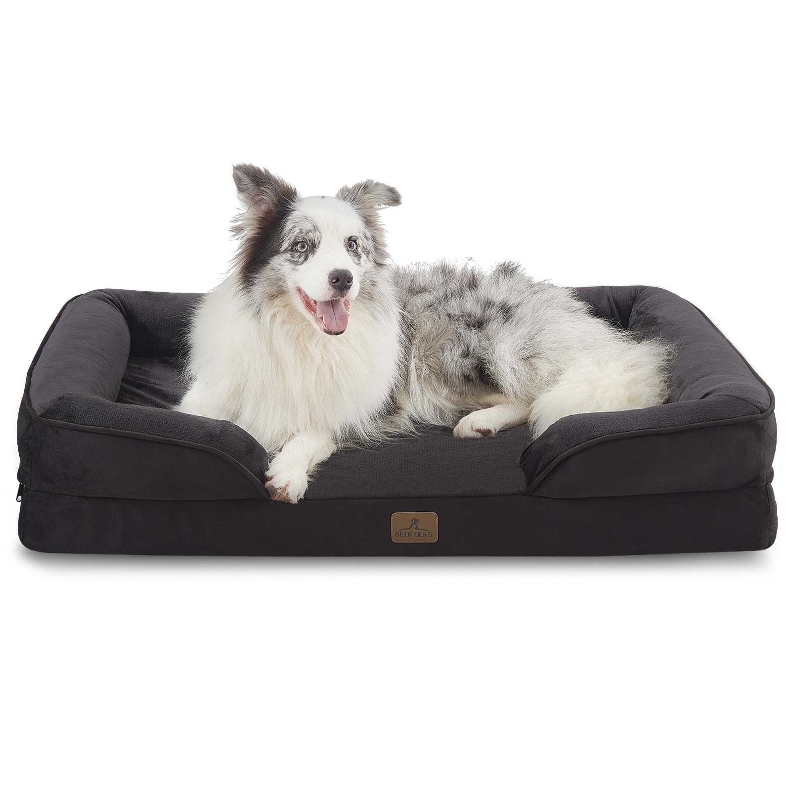 Bedfolks Orthopedic Dog Bed, Big Waterproof Dog Sofa Bed for Large Dogs, Egg …
