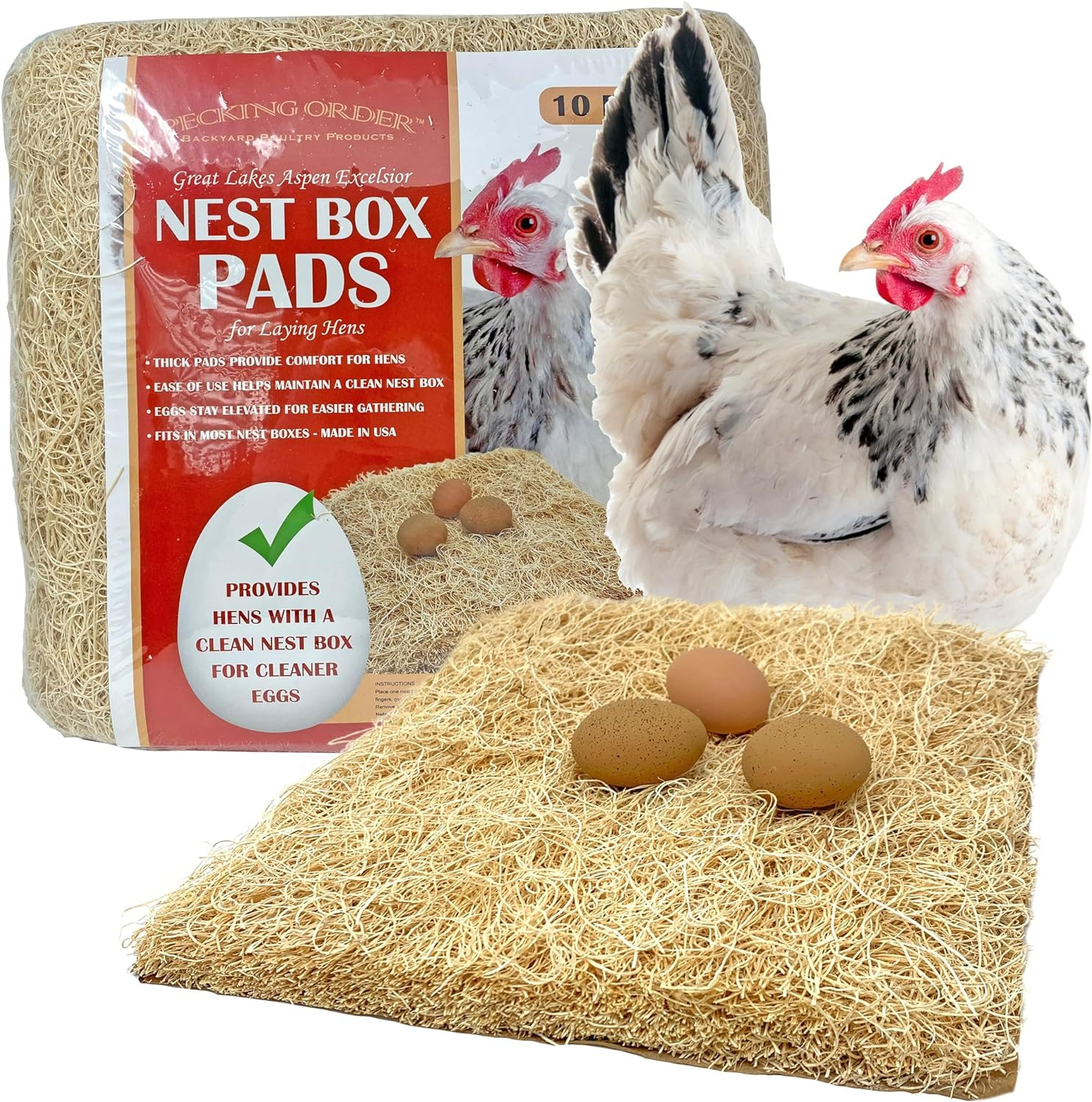 Almohadillas para cajas nido para gallinas – 13 x 13