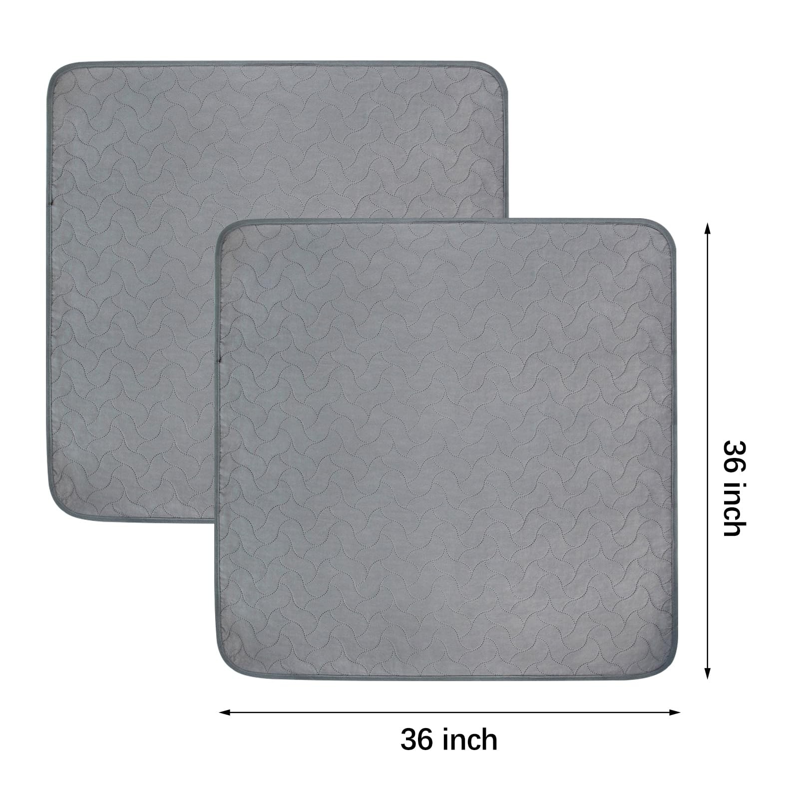 Gentle Purr Large Washable Pee Pads for Dogs 36″ x 36″, 2 Pack Reusable Puppy…