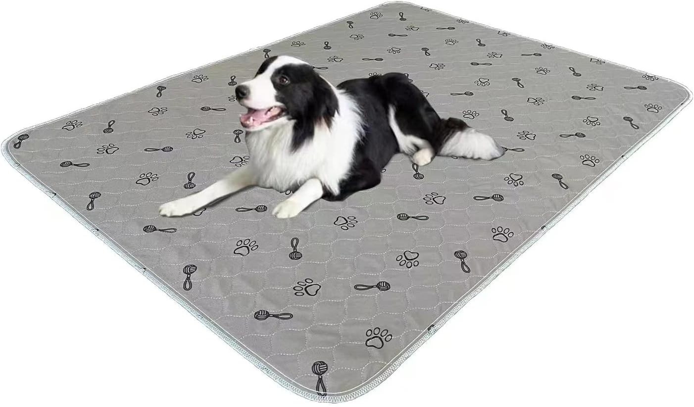 2Pack Pee Pads for Dogs Reusable+Free Dog Comb, Waterproof Rug 36”x48, Absorb…