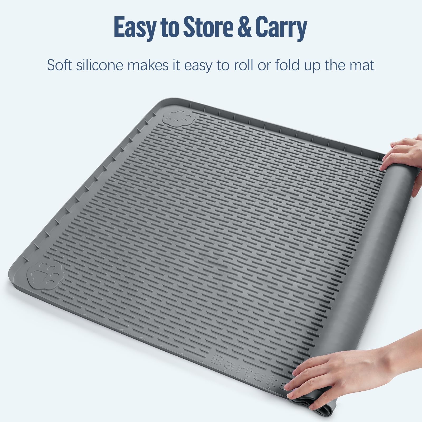 Pee Pad Holder for Dogs 57”x40” Silicone Puppy Pee Pad Tray, Dark Grey | Ex…