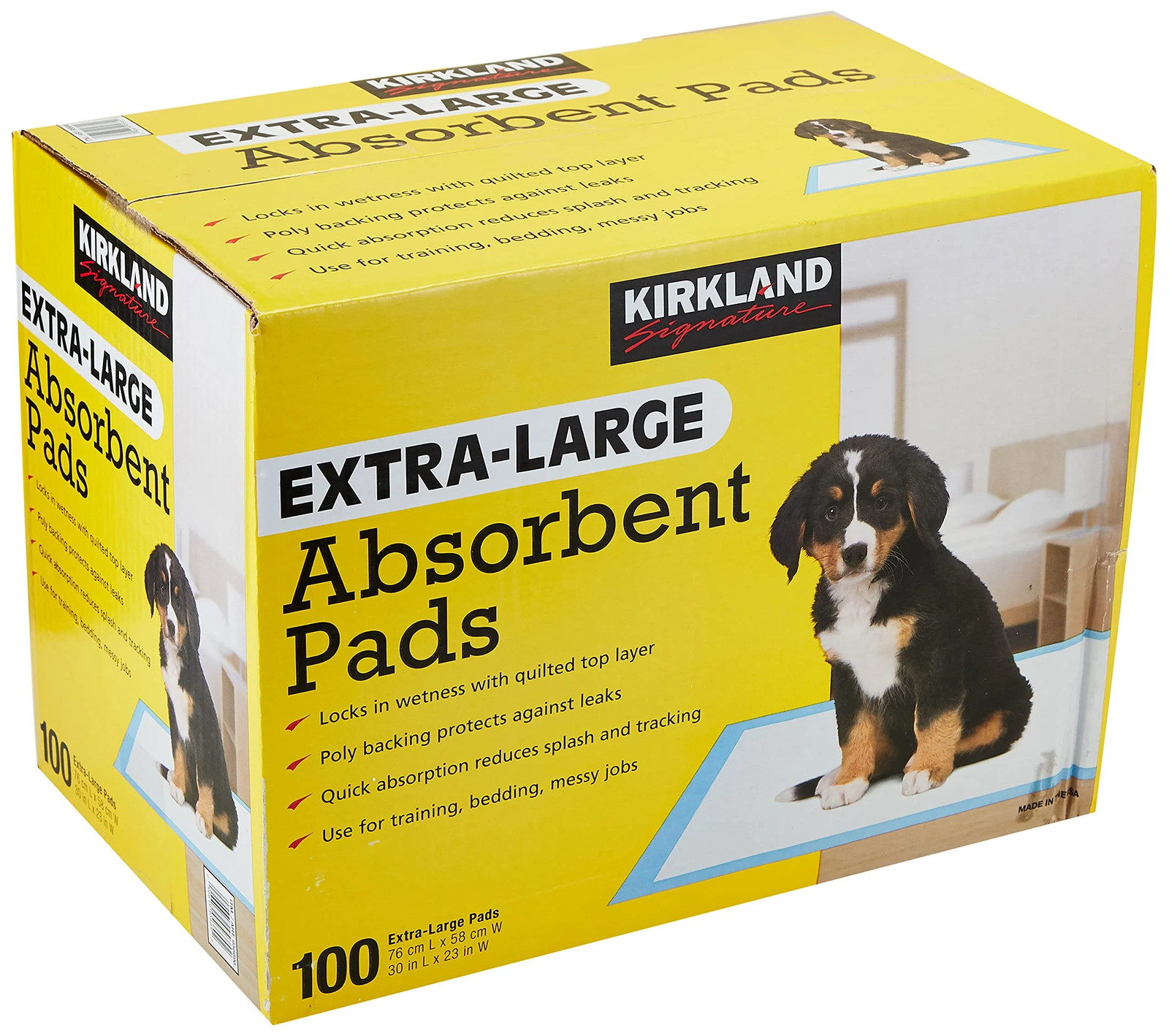 Kirkland Signature Extra-Large Absorbent Pads 100 Large Pads 30×23