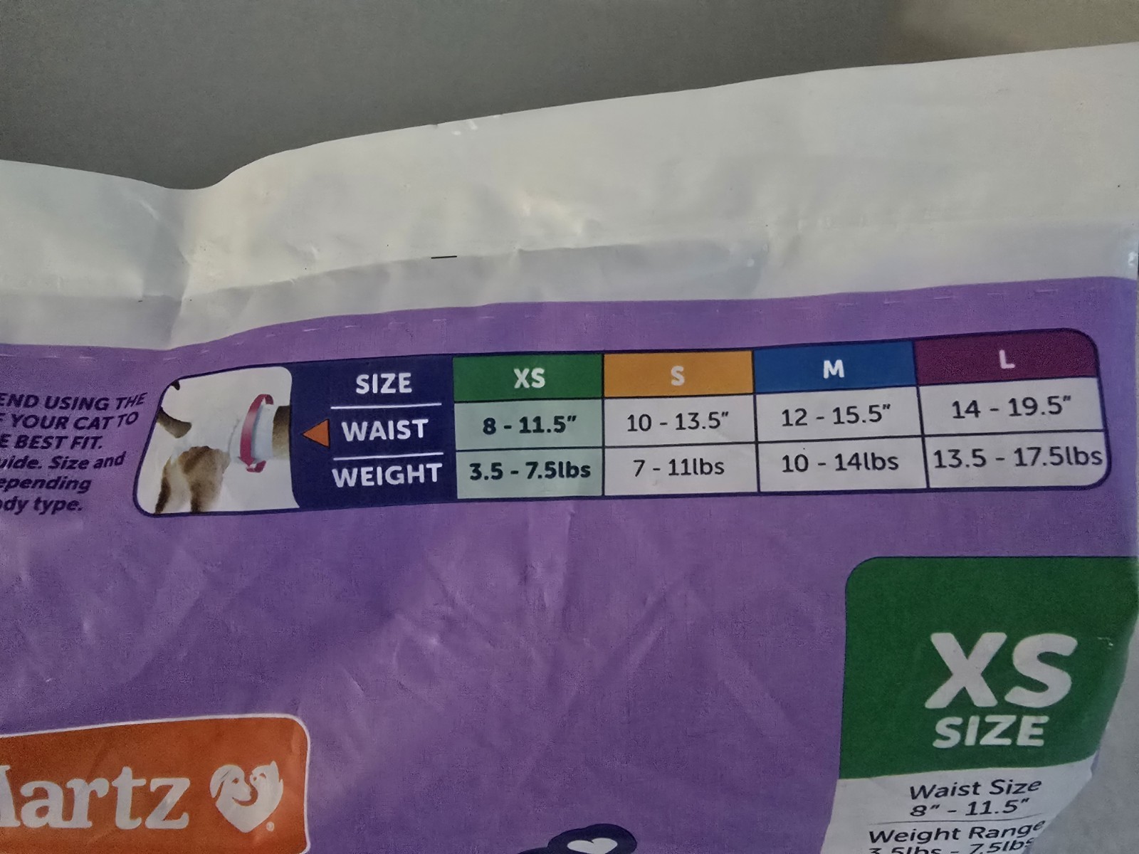 Hartz Comfitables Cat Diapers XS 16 ct Disposable Leak Protection
