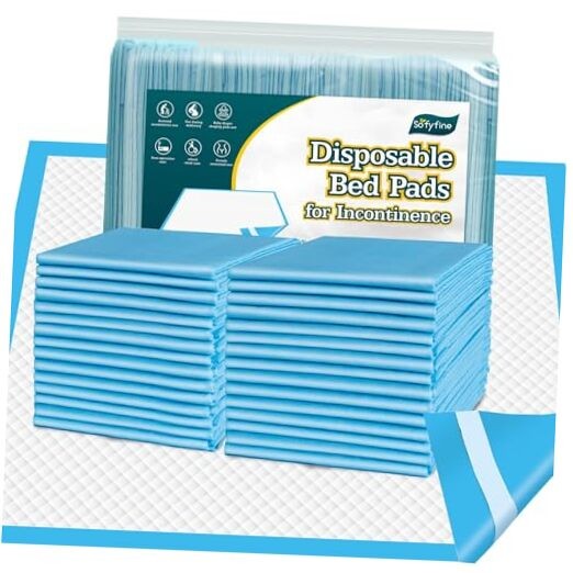 50 Count Bed Pads with Adhesive Strip 30″x36″ Thicken 30″x36″ (50 Count)
