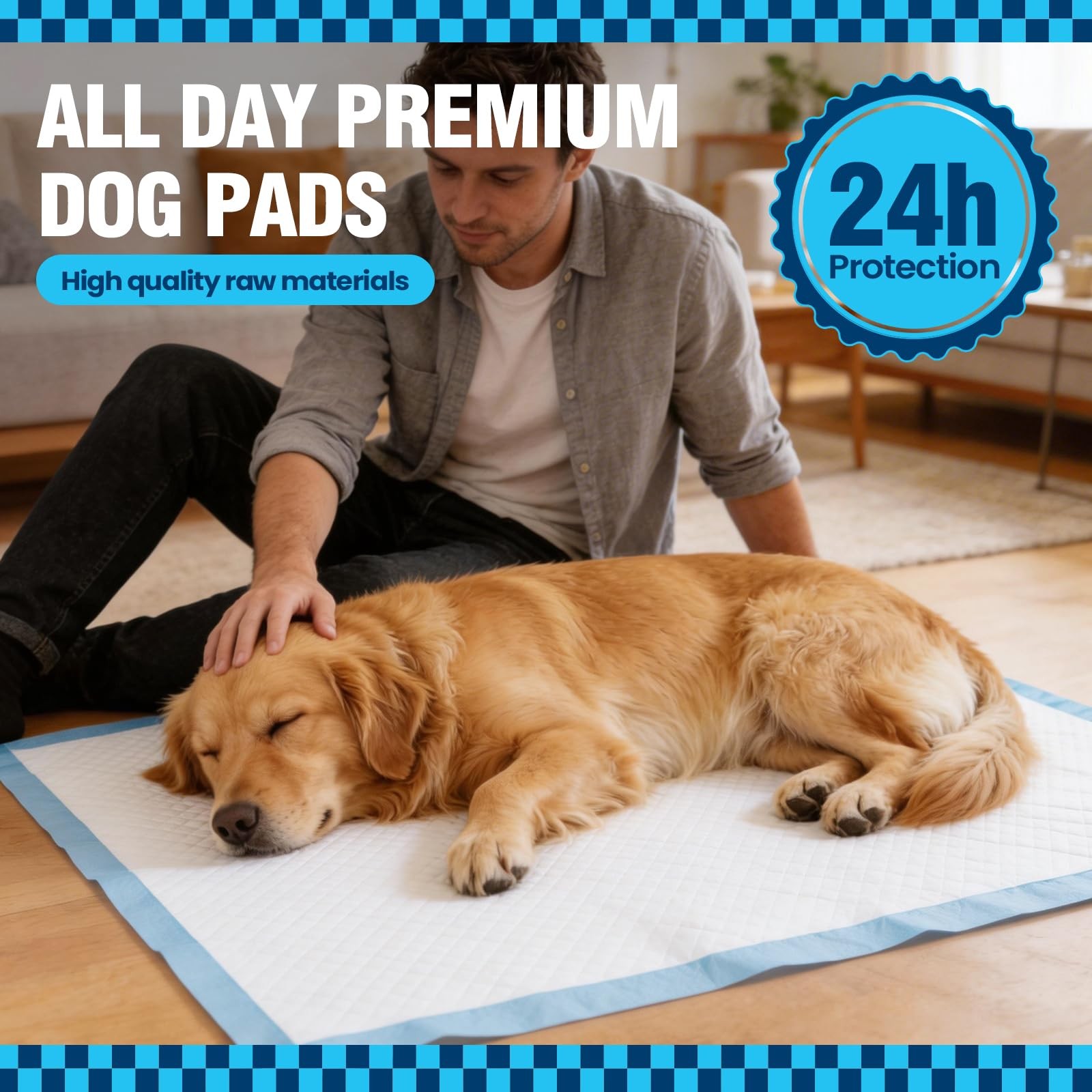 Puppy Pads XL 30″x35″, 50 Count Pee Pads for Dogs Large for Doggie&Cats, Disp…