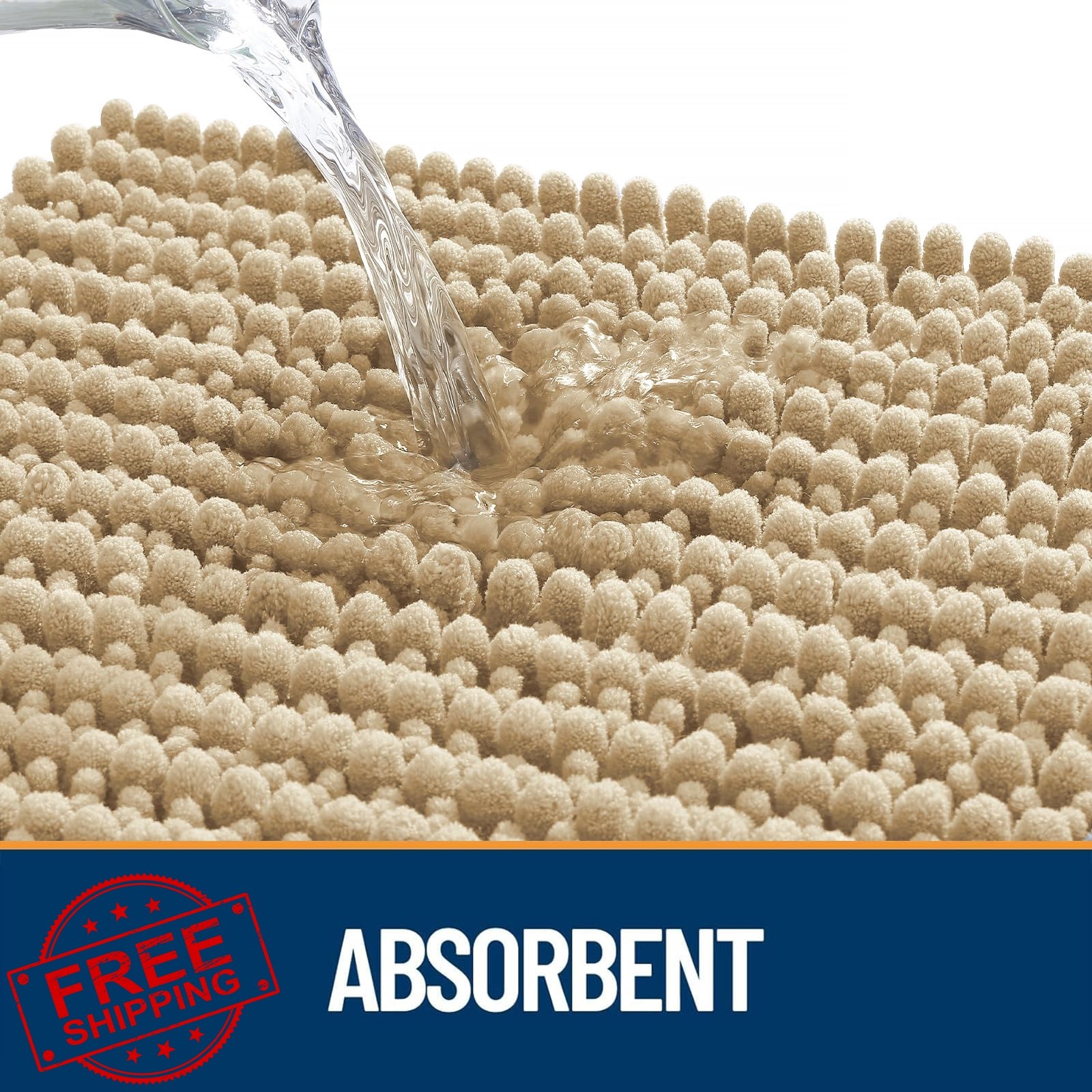 OLANLY Dog Mat Beige 36×24 Muddy Paws Absorbent
