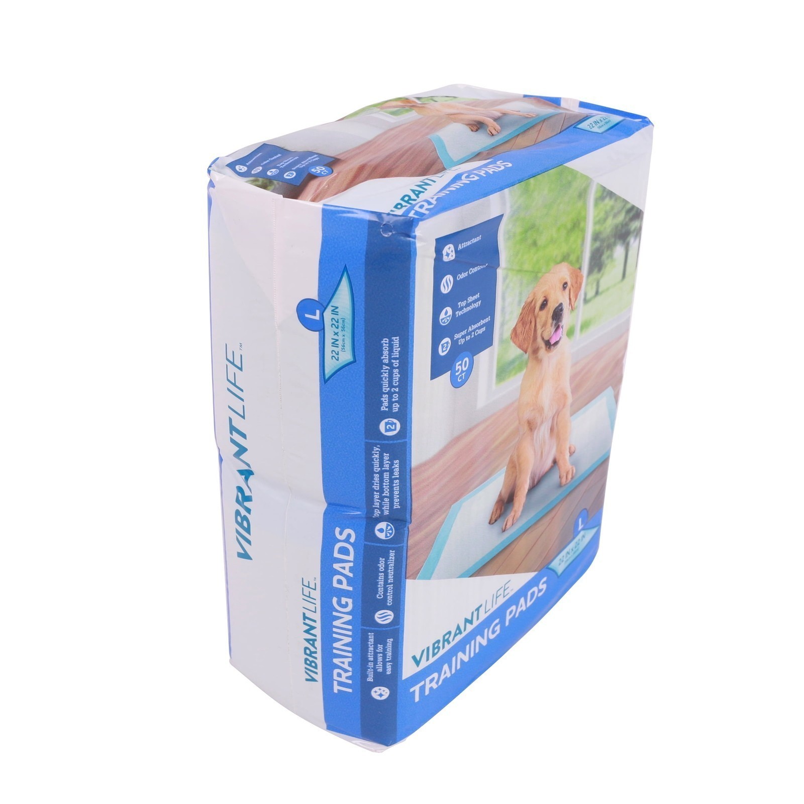 100 CountTraining Pads, Dog & Puppy Pads, L, 22 in x 22 in Durable