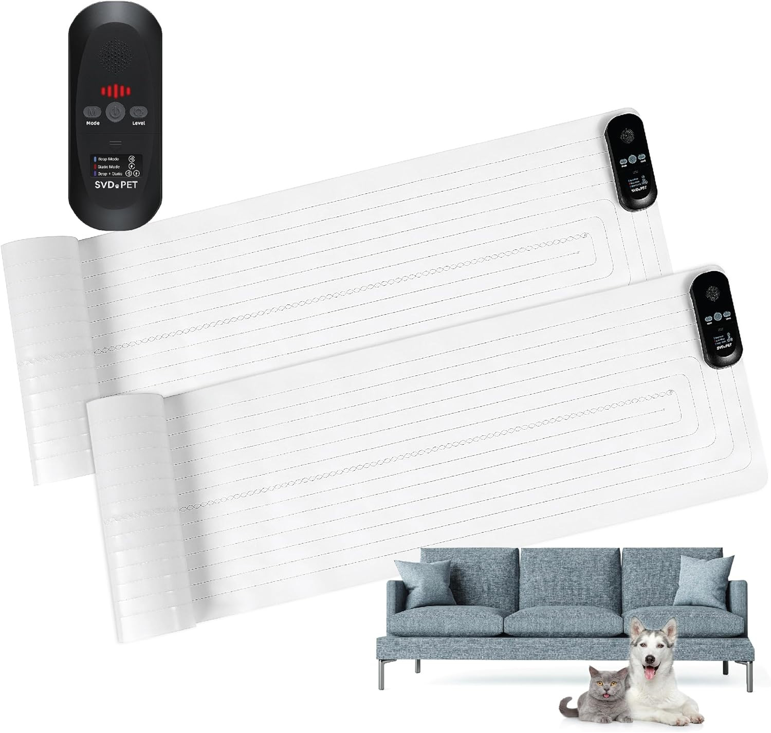 2-Pack Pet Training Mat with Tester, Pet Shock Pad, Dogs & Cats Electronic Repel