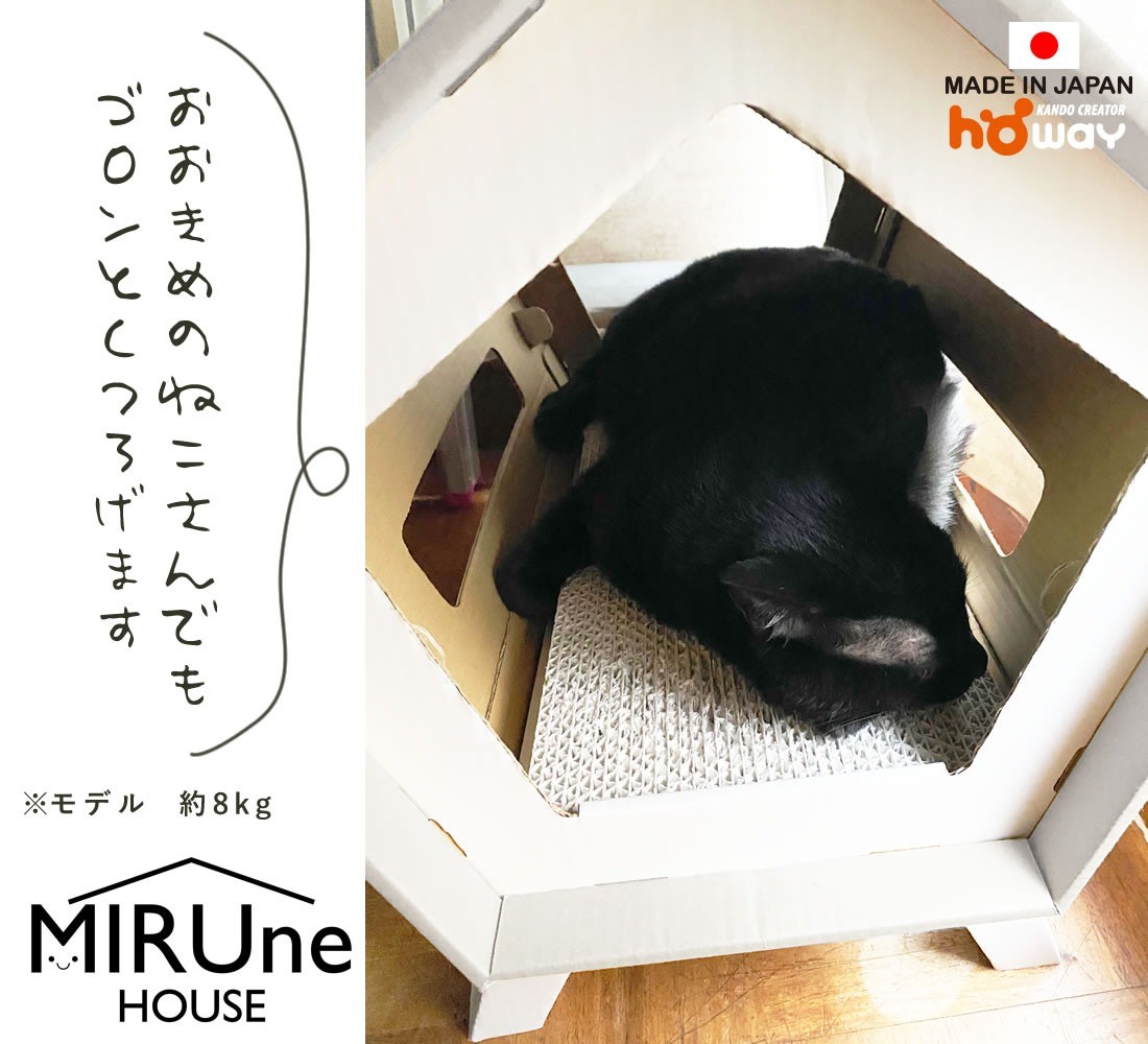 Value Pack: 2 Mirudan Sets MIRUne HOUSE White Cat Scratcher House