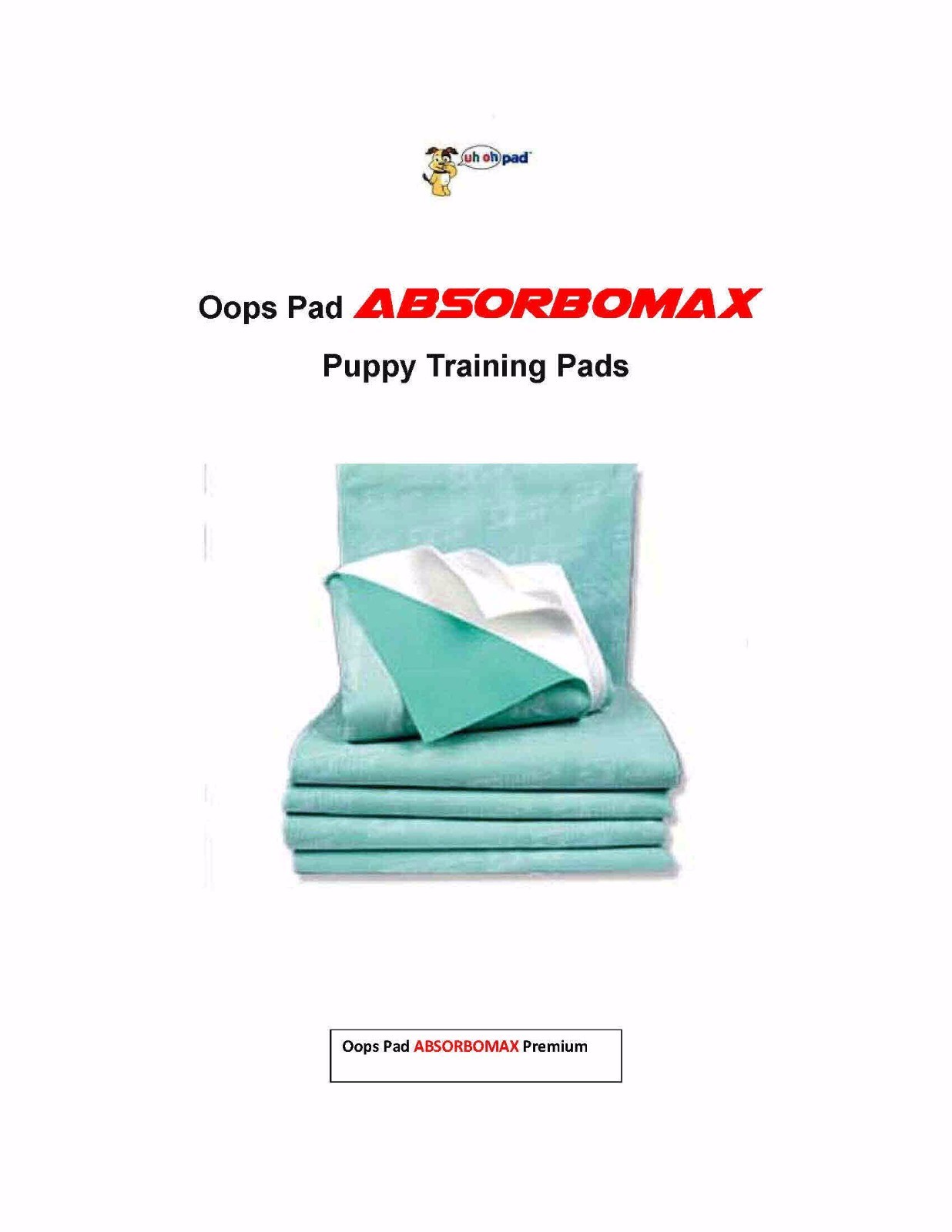 36×36″ 50ct PREMIUM 12hr ABSORBOMAX PUPPY PADS 4 DOGS UP TO 120 LB FREE SAMPLES
