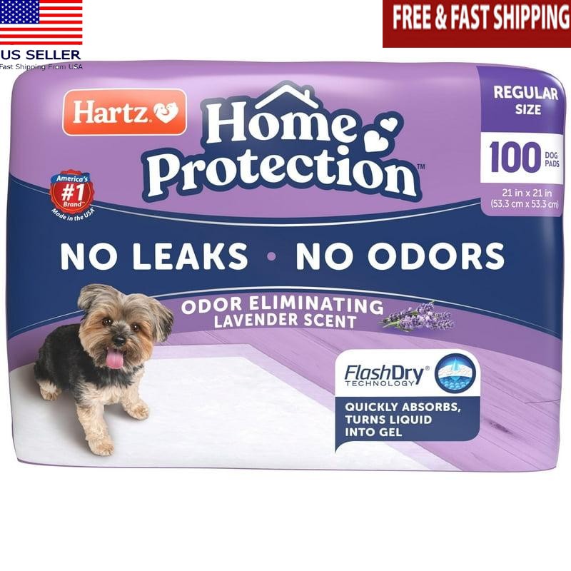 Home Protection Lavender Scent Odor-Eliminating Dog Pads 21×21 in 100ct Portable