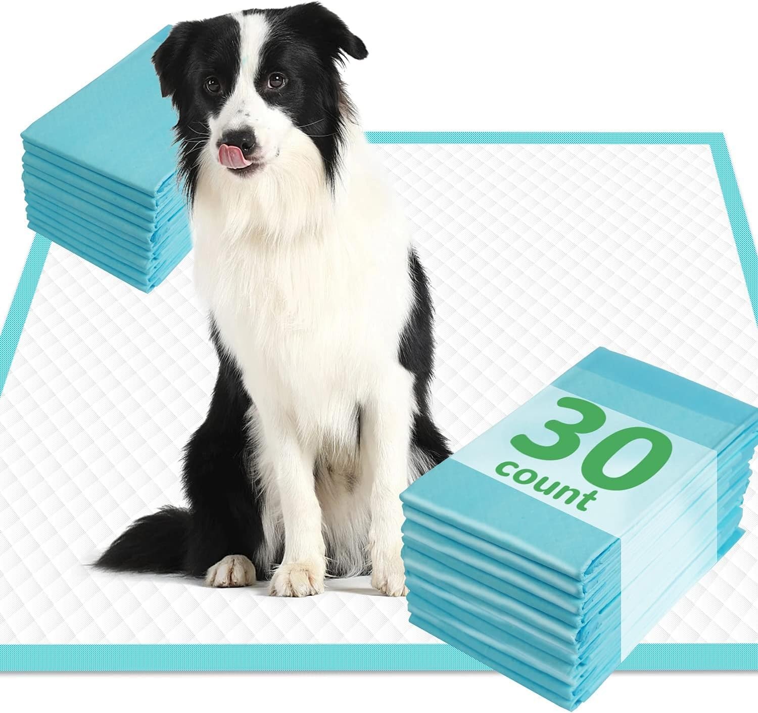 30 Count Dog Pads 28″x34″ Puppy Pads XL, Absorbent Pee Pads for Dogs, Underpads