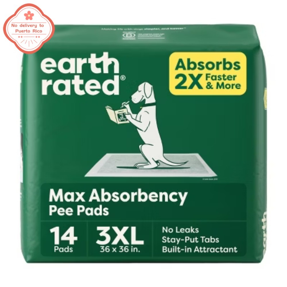 7ct Earth Rated Max Absorbency Training Pee Pads-3XL-Scented for Odor Control