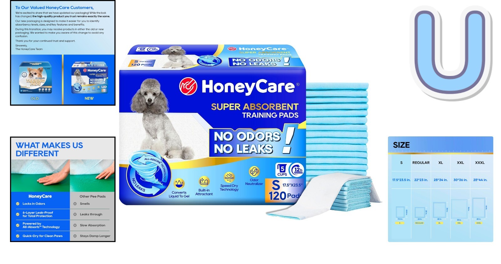 Leak-Proof Puppy Training Pads – 5-Layer, Quick-Dry, 120 Pack, 17.5″x23.5″ Size