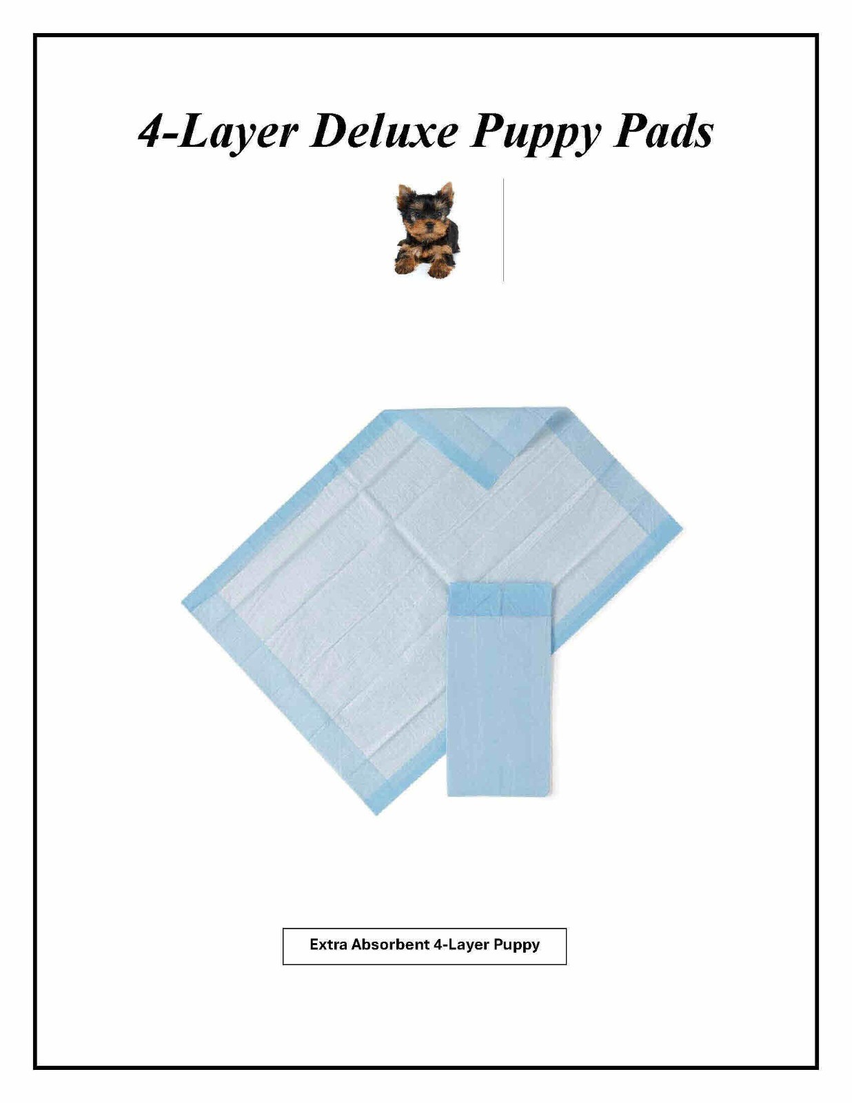 200ct 23×24″ Super Deluxe 4-Layer Extra Absorbent Puppy Training Indoor Pads