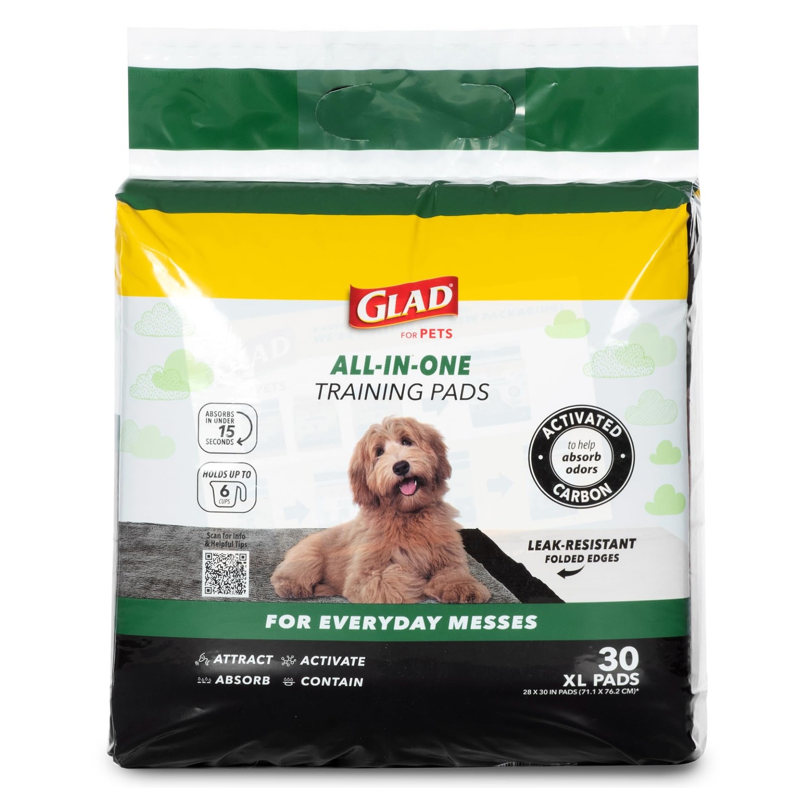 Glad For Pets Extra Large Charcoal Dog Training Pads – Absorbent Dispo