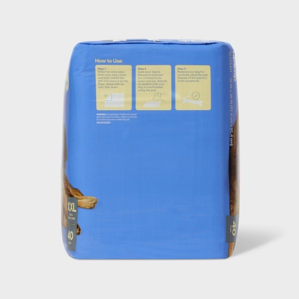 Dog Training Pads – XXL – 40ct Unscented, Polymer Material, Suitable
