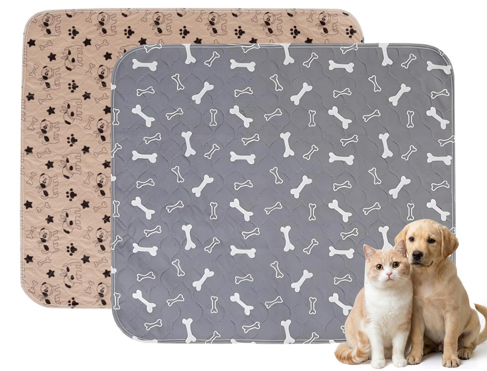 Dog Puppy Pee Pad Reusable Washable Training Mat Waterproof 2 Pack 31.5*27.6in