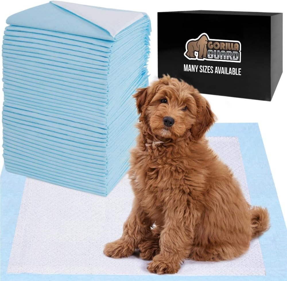 Gorilla Guard Disposable Puppy Pads, 100 Count 22X22 In, 5 Layer Pee Pads for Do