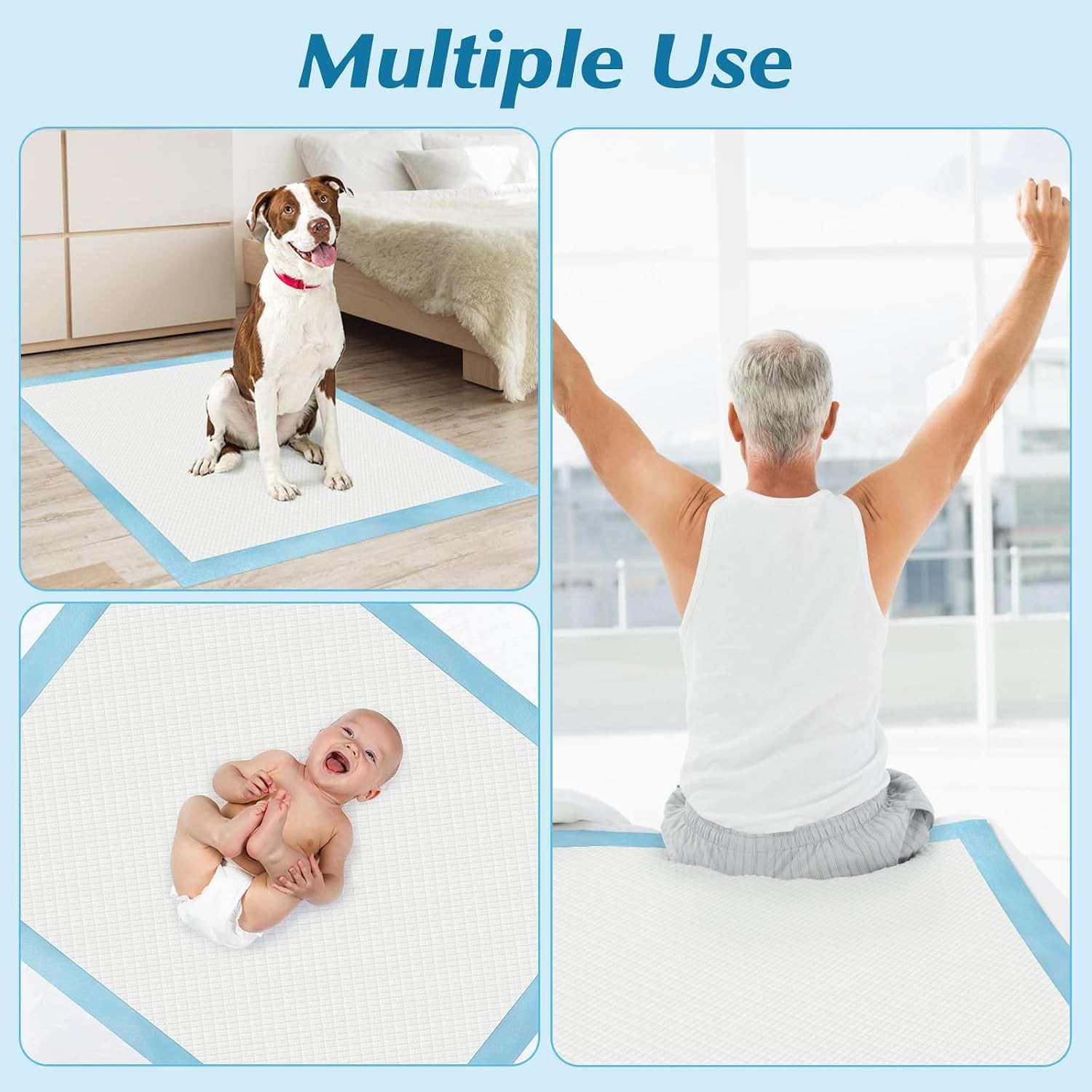 50ct 30″x36″ XXL Disposable Underpads, Super Absorbent Leakproof Bed Pads
