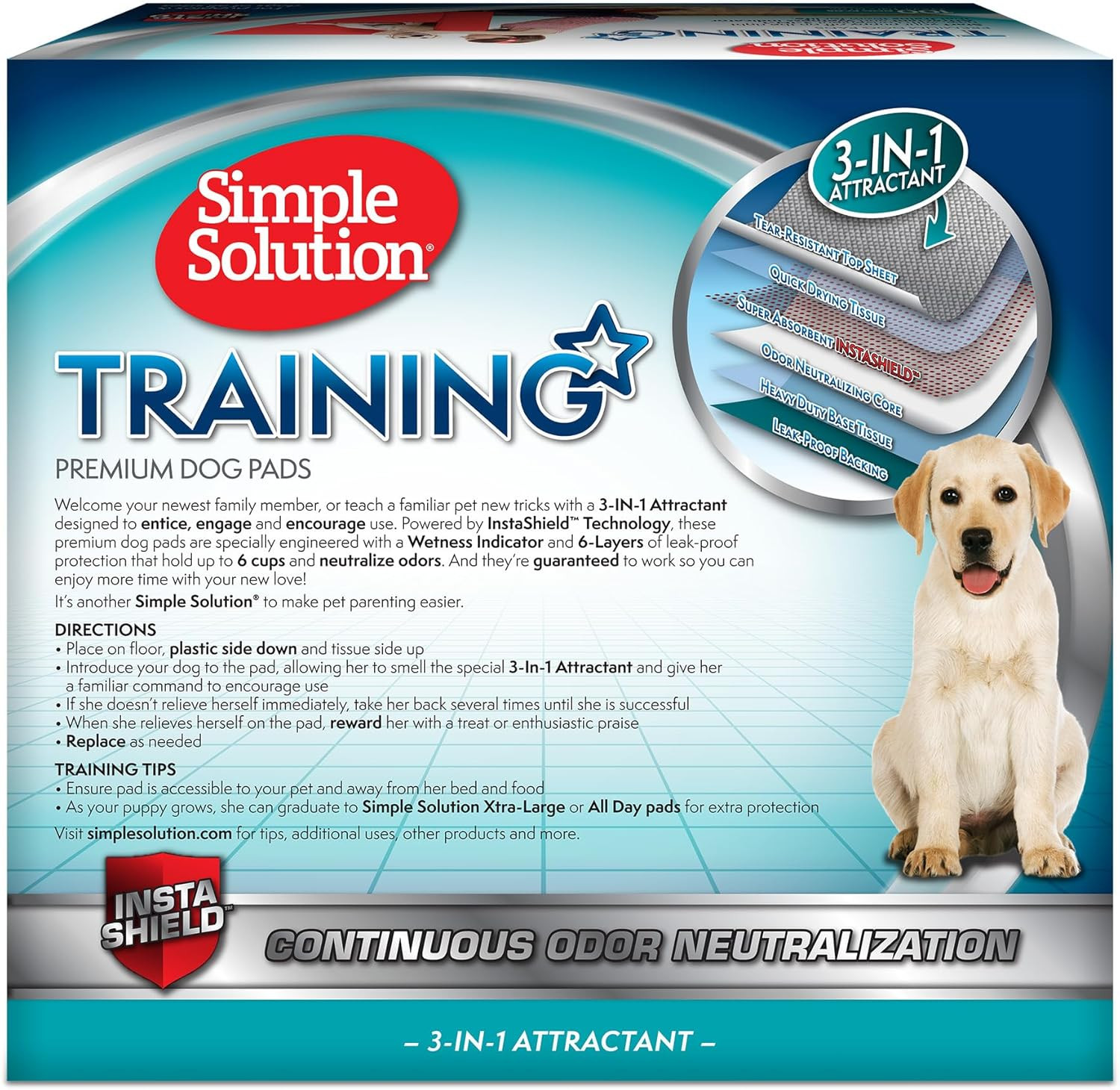Large Pee Pads for Dogs, XL Puppy Potty Training Wee Wee Pad, 6 Layers Thick, In