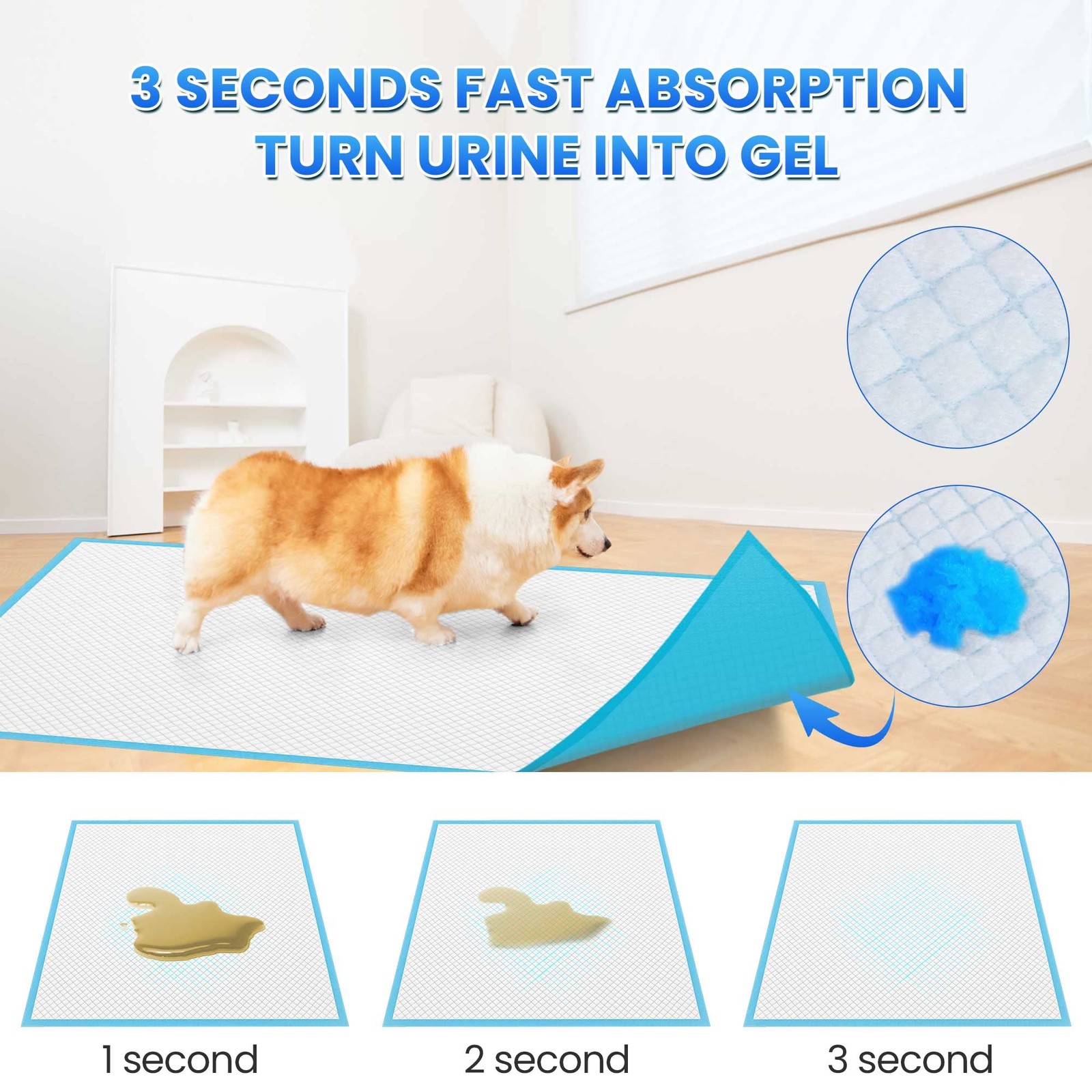 Thicken 6 Layers Heavy Absorbent XL 36″x24″ Pet Training Dog Pee Pads, Extra …