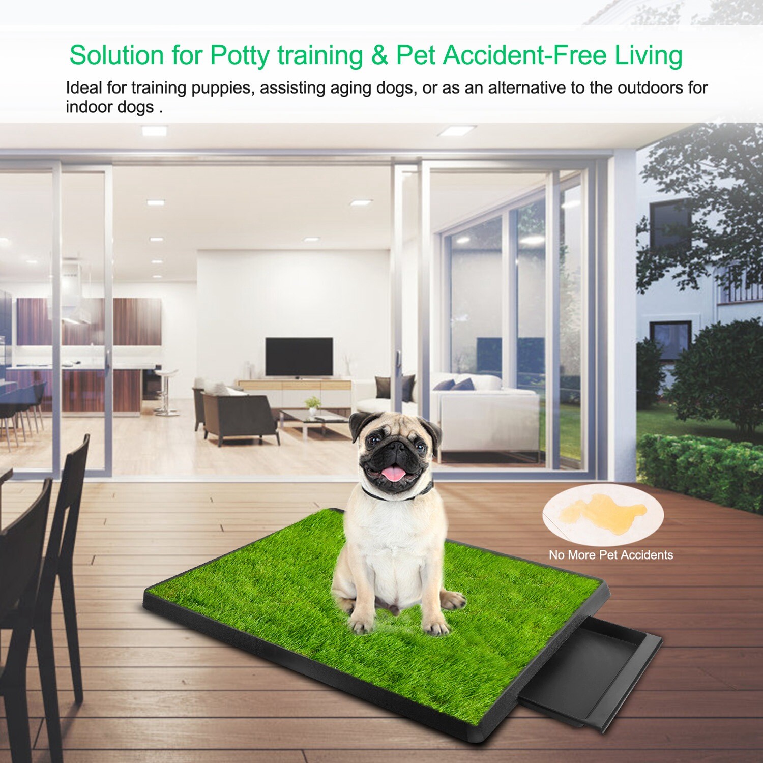 New Dog Potty Training Artificial Grass Pad, Indoor/Outdoor Use