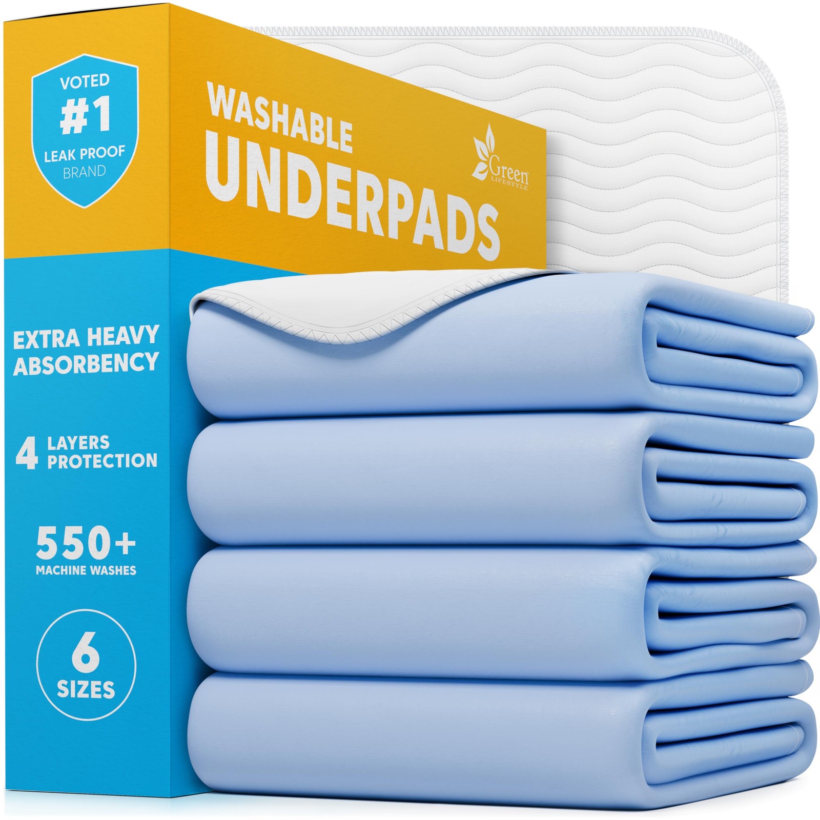 Washable Underpads Large Pads for use as Incontinence Bed Pads, Reusable Pet…