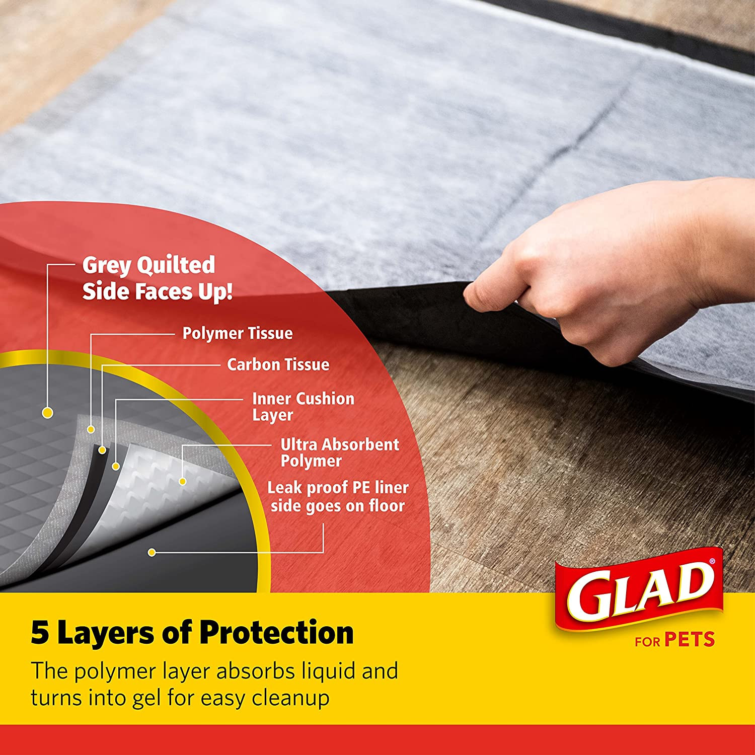 For Pets Black Charcoal Puppy Pads, 23″X23″ Disposable Pee Pad That Absorbs & Ne