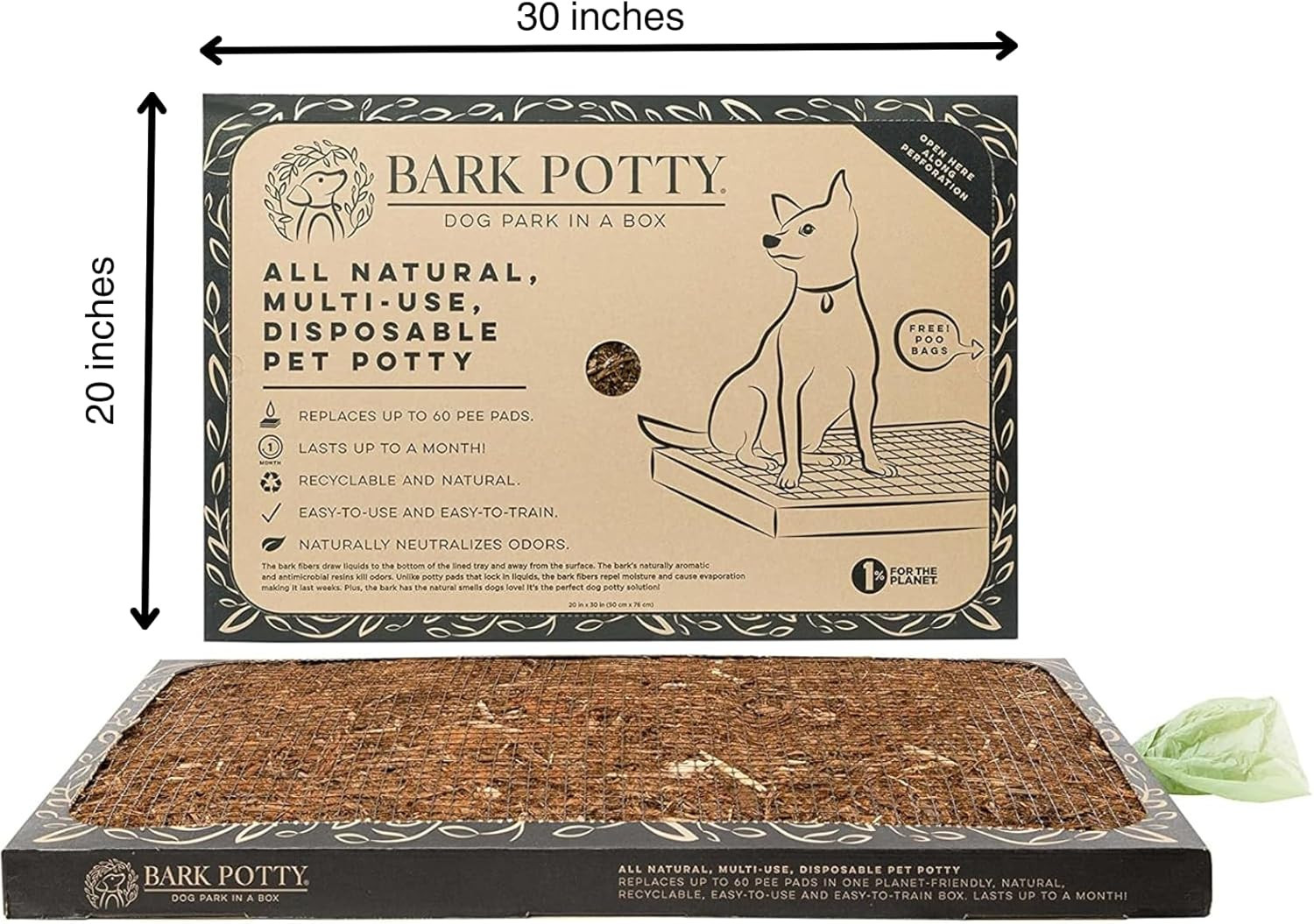 Large Dog Potty Training Box – Disposable, Long-Lasting Pee Pad Litter Replaceme