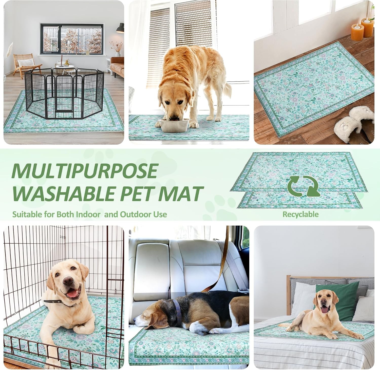Washable Reusable Pee Pads Dogs 2 Pack Large 36″x48″ Super Absorbent