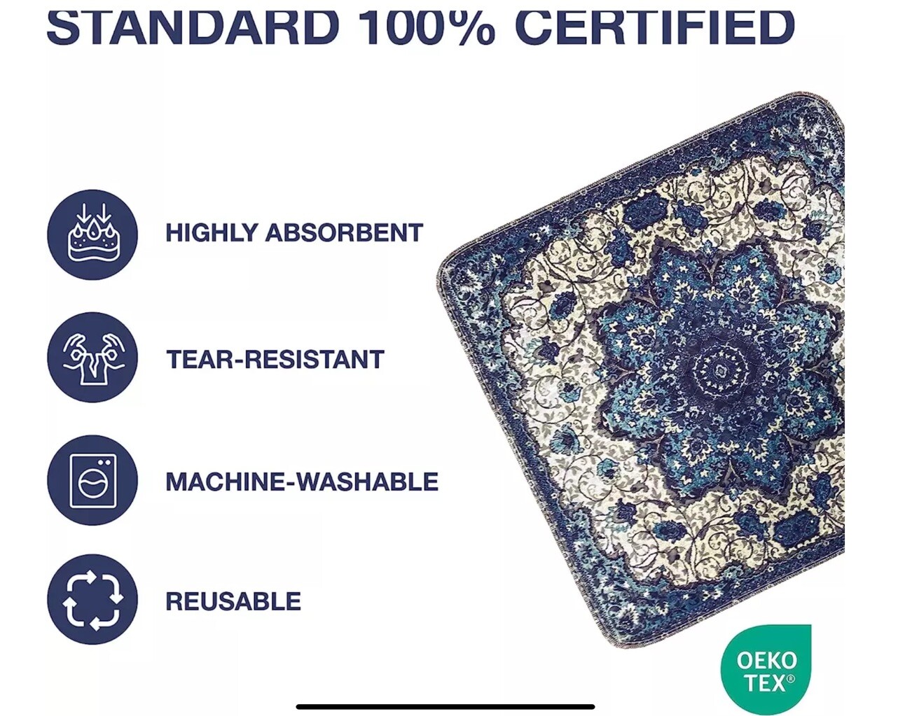 Washable Pee Pads for Dogs (36X36) – Super Absorbent 2-Pack Reusable Puppy Pads