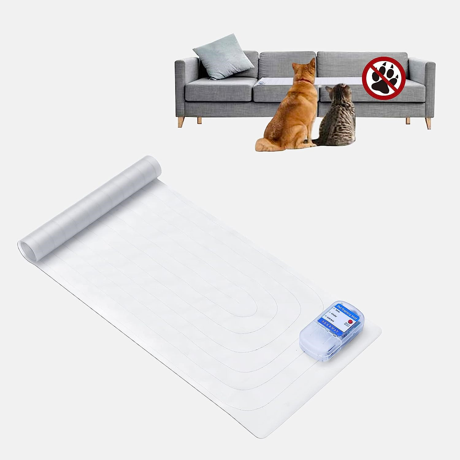 SEERWAY Scat Pet Shock Mat Indoor Upgraded, Safe Shock Training Pads for Dogs an