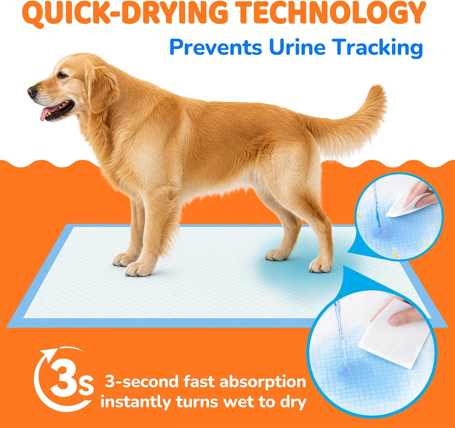 Dog Pee Pad, Puppy Potty Training Pet Pads Dog Pads Extra Large Disposable Super