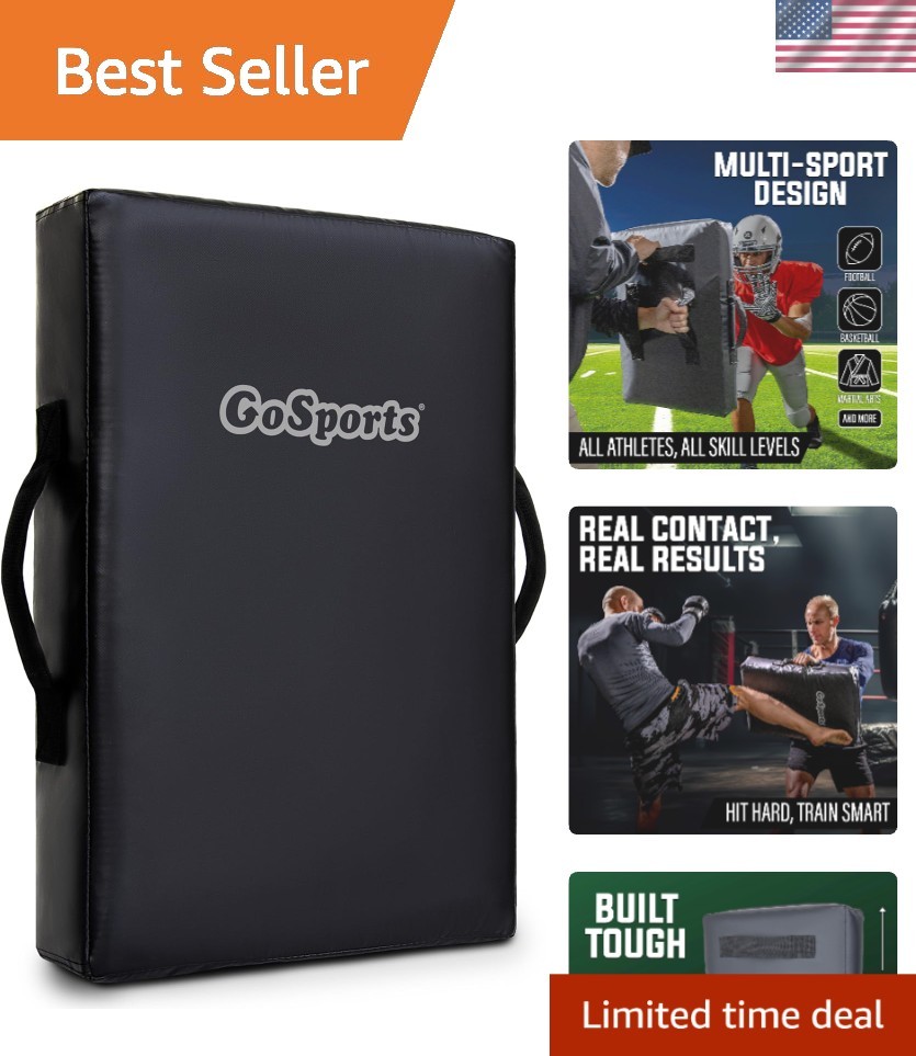 Durable 24×16 Blocking Pad with Reinforced Handles for Football & Martial Arts