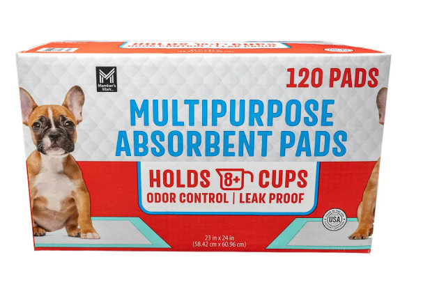 Member’s Mark Multipurpose Absorbent Training Pads, 23″ x 24″ ,120 ct.