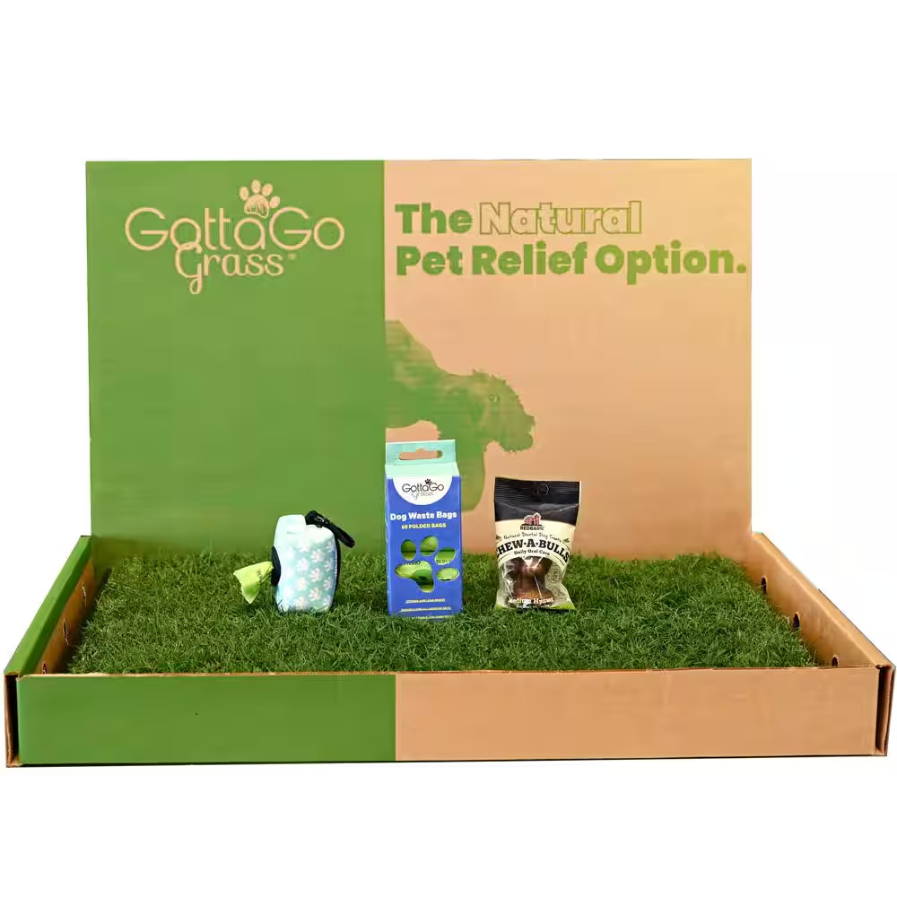 Gotta Go Grass Bermuda Potty Pad Refill plus Treat plus Waste Bags plus Waste Ba