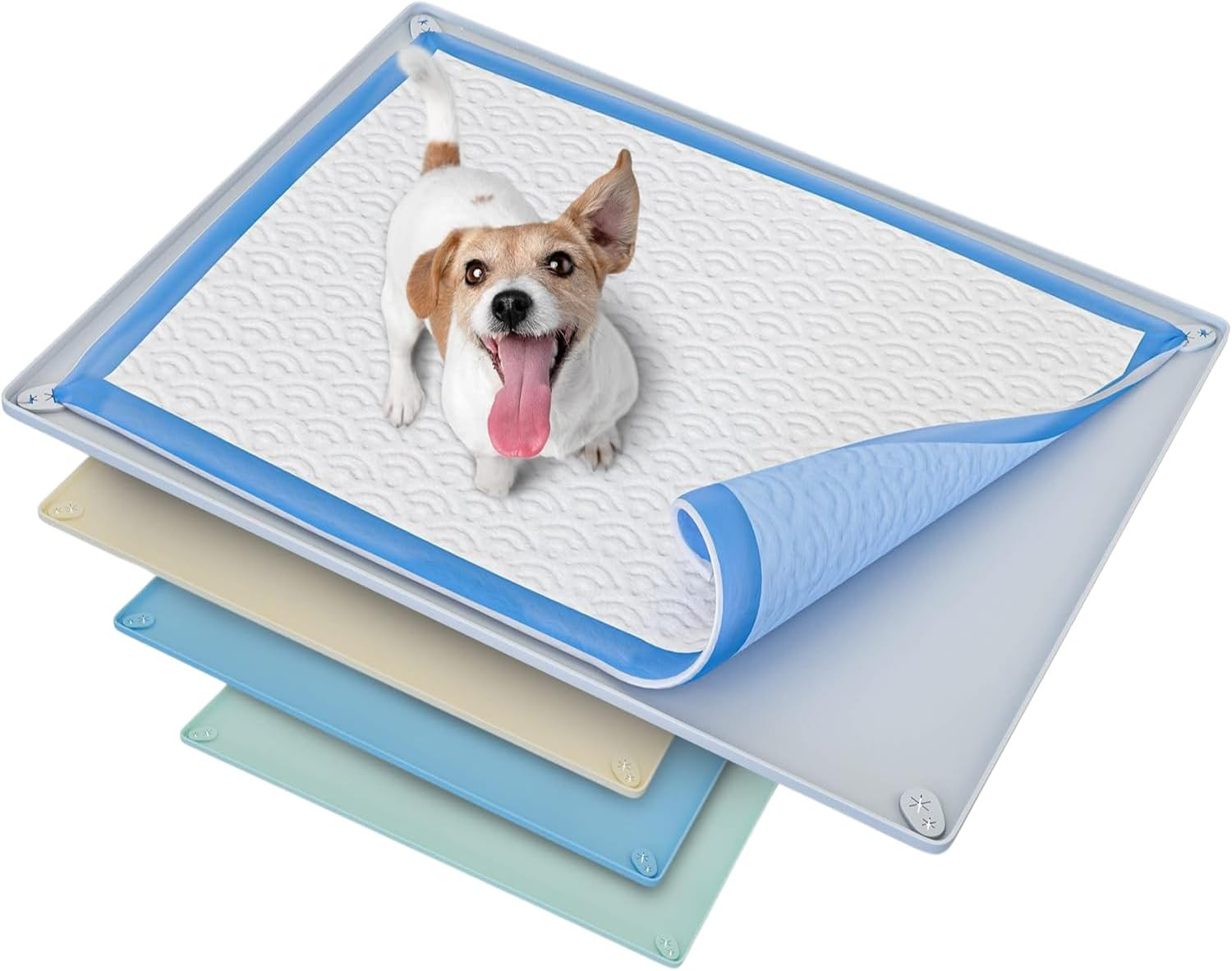 Tidyfriend Pee Pad Holder Tray 30 X 23 Inches, Silicone Dog Potty Tray, Easy to