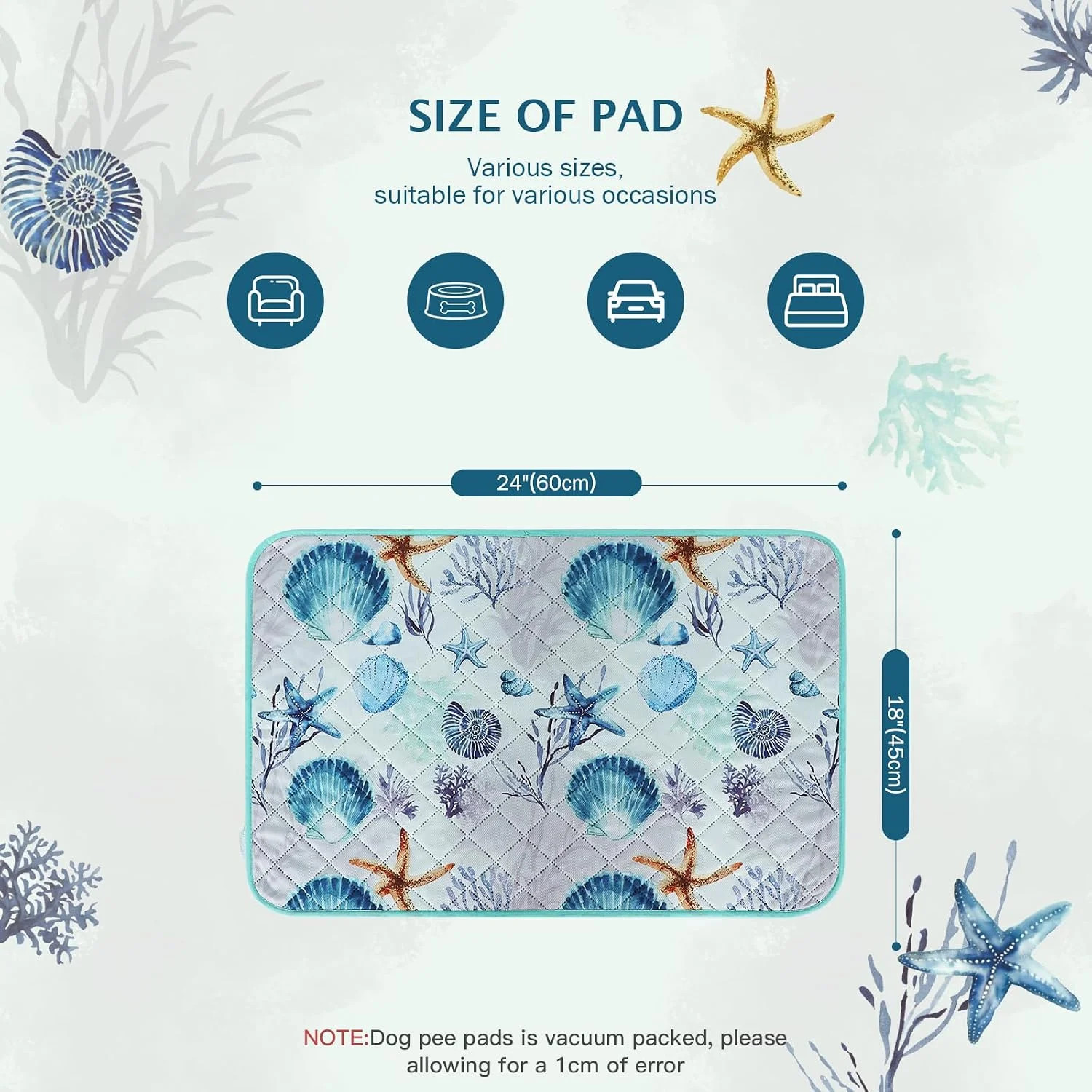 Washable Pee Pads for Dogs, 2Pack Reusable Puppy Pads, Super Absorbent & Leakpro