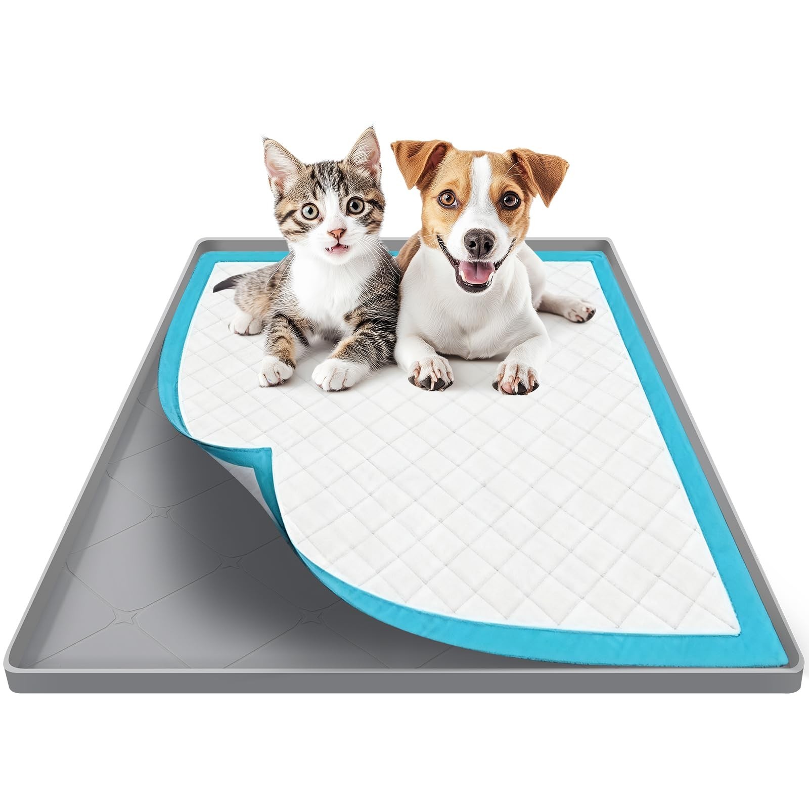 Silicone Dog Pee Pad Holder for 34×22 in Pads, Non-Slip Leak-Proof Puppy Pad …