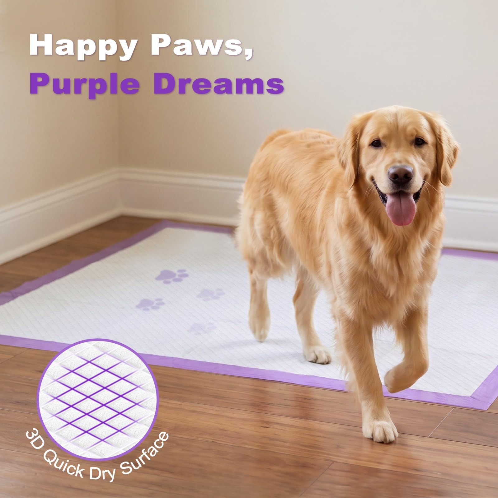Dog Pee Pads Wee Wee Pads Lavender Odor Control XXL 36x36in 30Ct