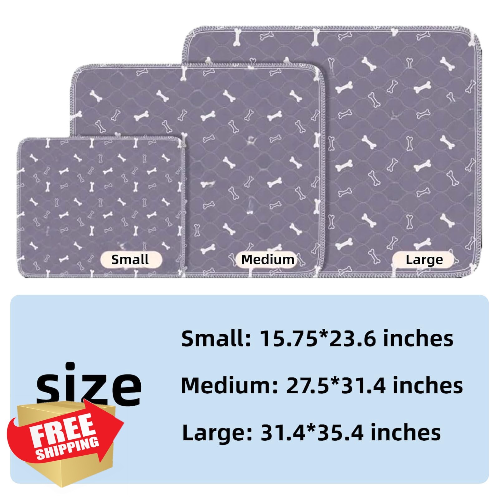 Eoblrodi Puppy Pads Brown S Washable