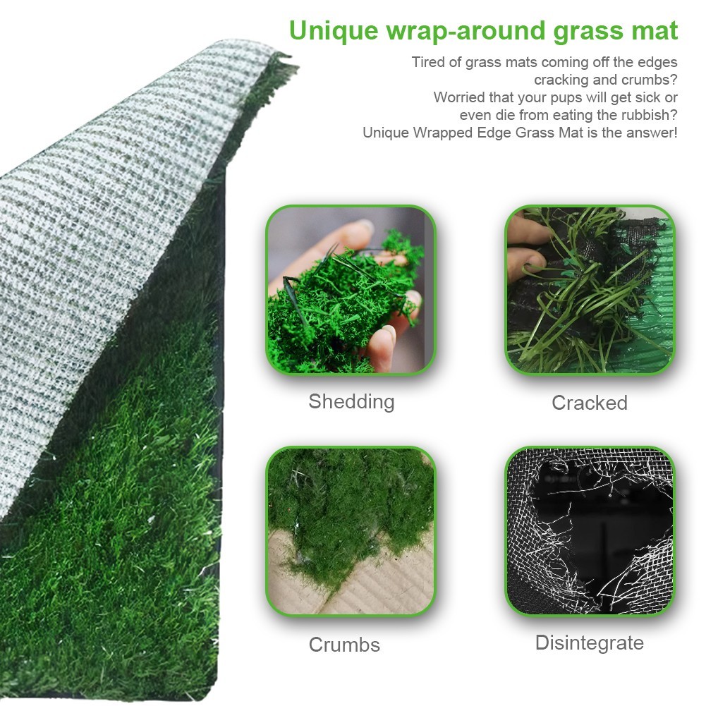 Dog Potty Training Pet Pee Pad Artificial Grass Mat with Tray For Indoor Outdoor
