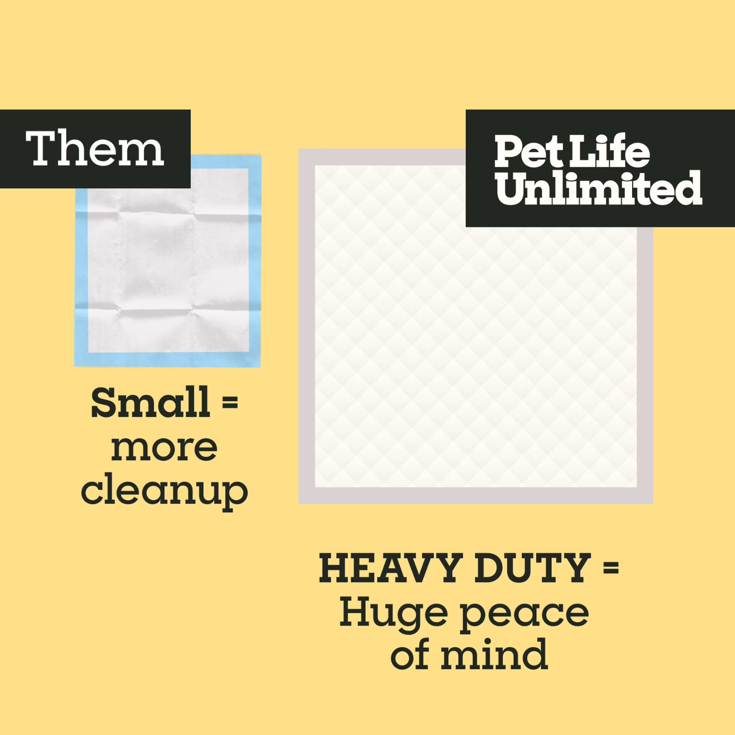 2 Pack Pet Life Unlimited Dog Pads 3XL 36×36 25Ct Heavy Duty Leak Proof Training