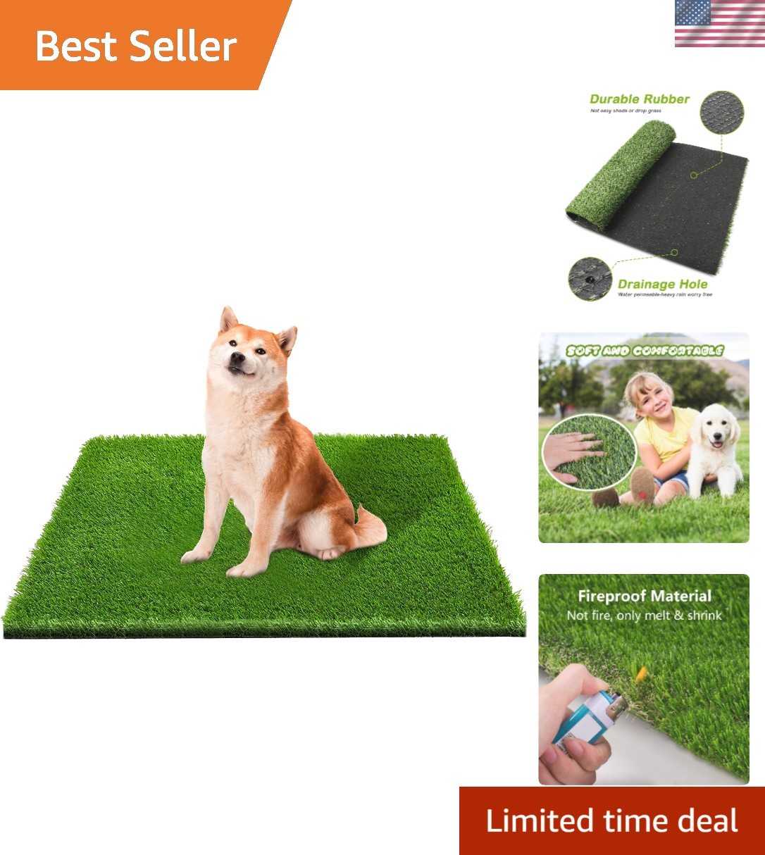 Professional Artificial Grass for Dogs 39.4 x 31.5 Inches – Stylish Pet Solution