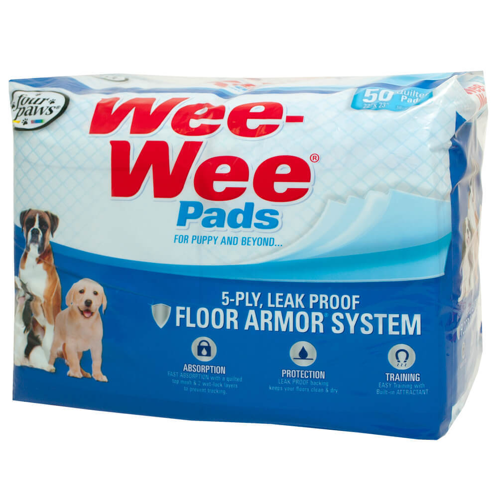Four Paws Wee-Wee Pads 50 pack White 22″ x 23″ x 0.1″