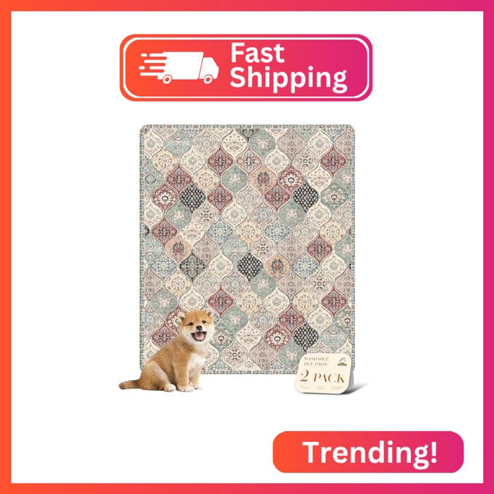 nunubaby Washable Pee Pads for Dogs, Stylish, Non-Slip and Leak-Proof Pee Pads.