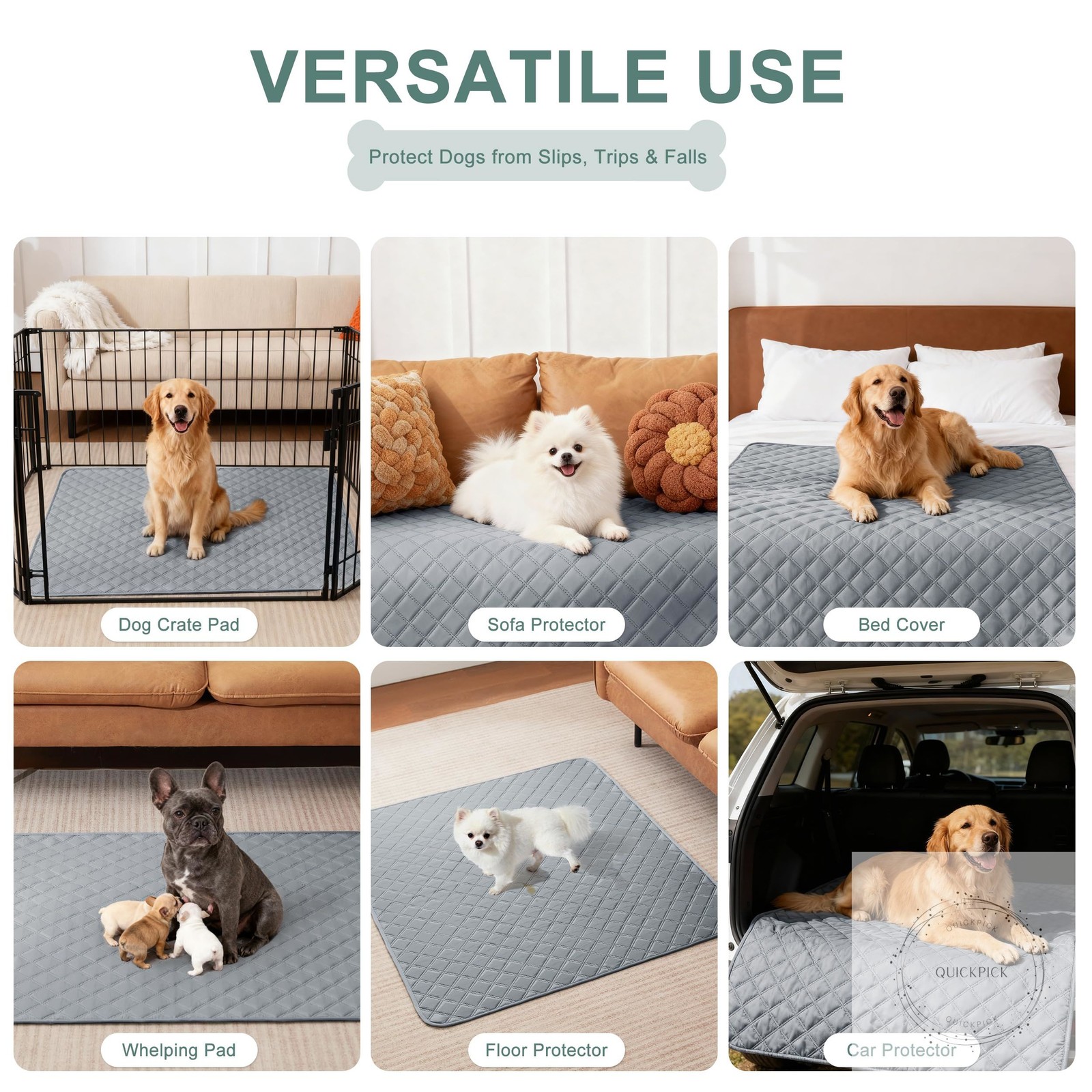 Reusable Washable Pee Pads for Dogs Large/Extra Large 36” x 41” 2 Pack, Absor