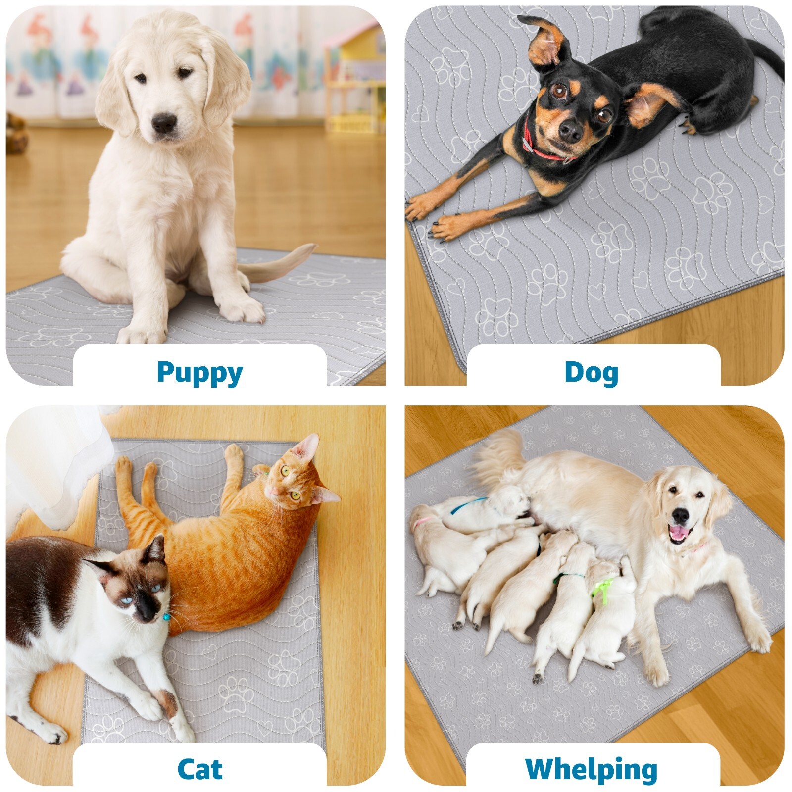 Pack of 2 Reusable Puppy Pads 36″ x 41″ – Medium
