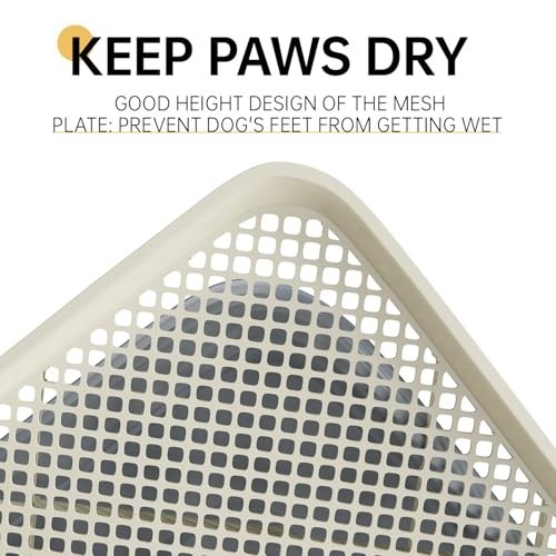 Indoor Dog Potty Tray 23.6″x17.7″ – Pet Pee Pad Holder for Small & Medium Dogs